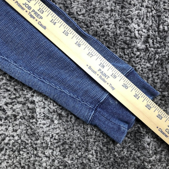 Polo By Ralph Lauren Hoodie Mens Large Blue Henley Knit Pullover Kangaroo Pocket - Picture 7 of 9